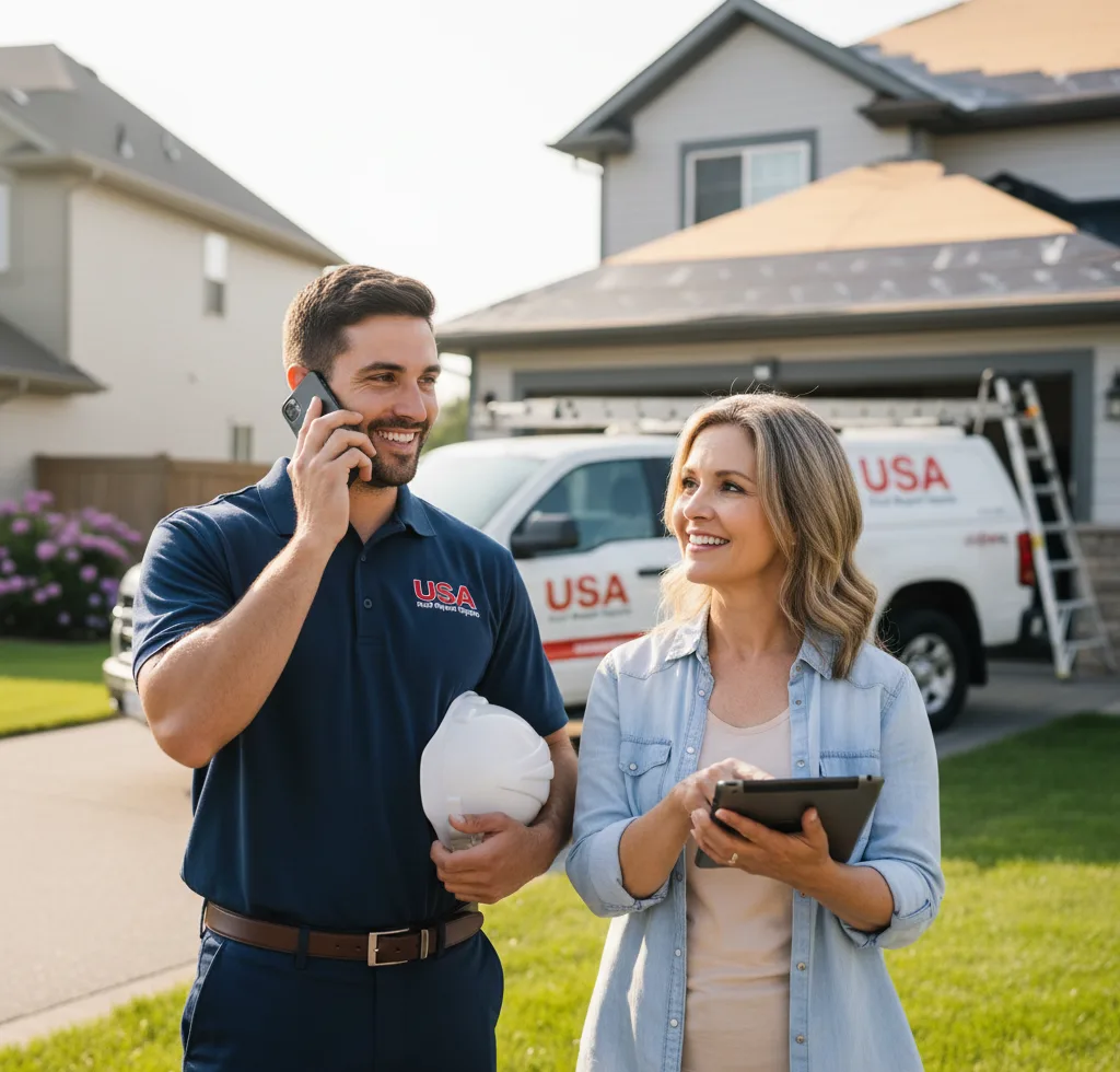 USA Roof Repair Experts customer support in Collinsville